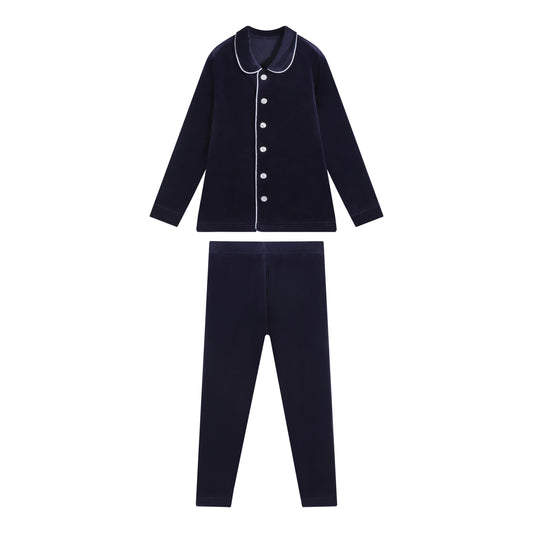 Navy Velour Loungewear