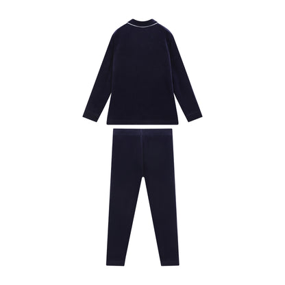 Navy Velour Loungewear