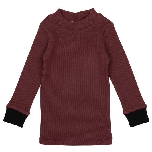 Plum Mock Neck