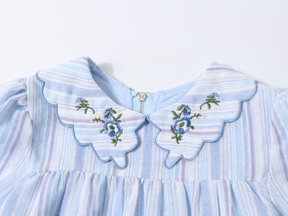 Colonial Blue Striped Dress