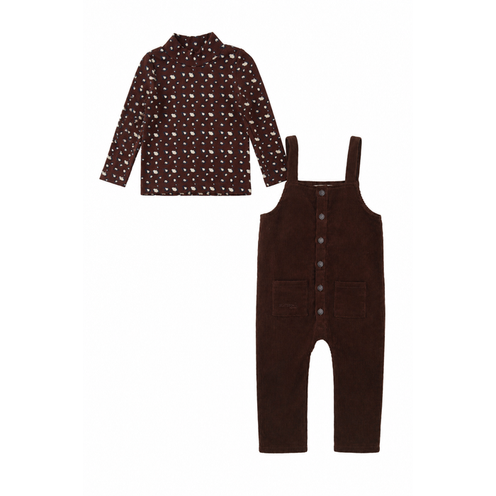 Heritage Brown Romper and Mock Neck