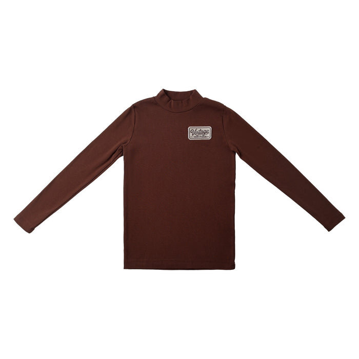 Heritage Brown Girls Mock Neck