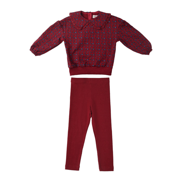 Heritage Crimson Baby Girls Set