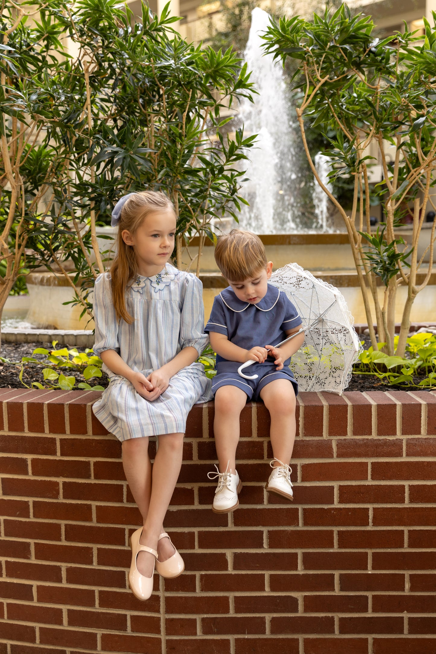 Colonial Blue Striped Dress