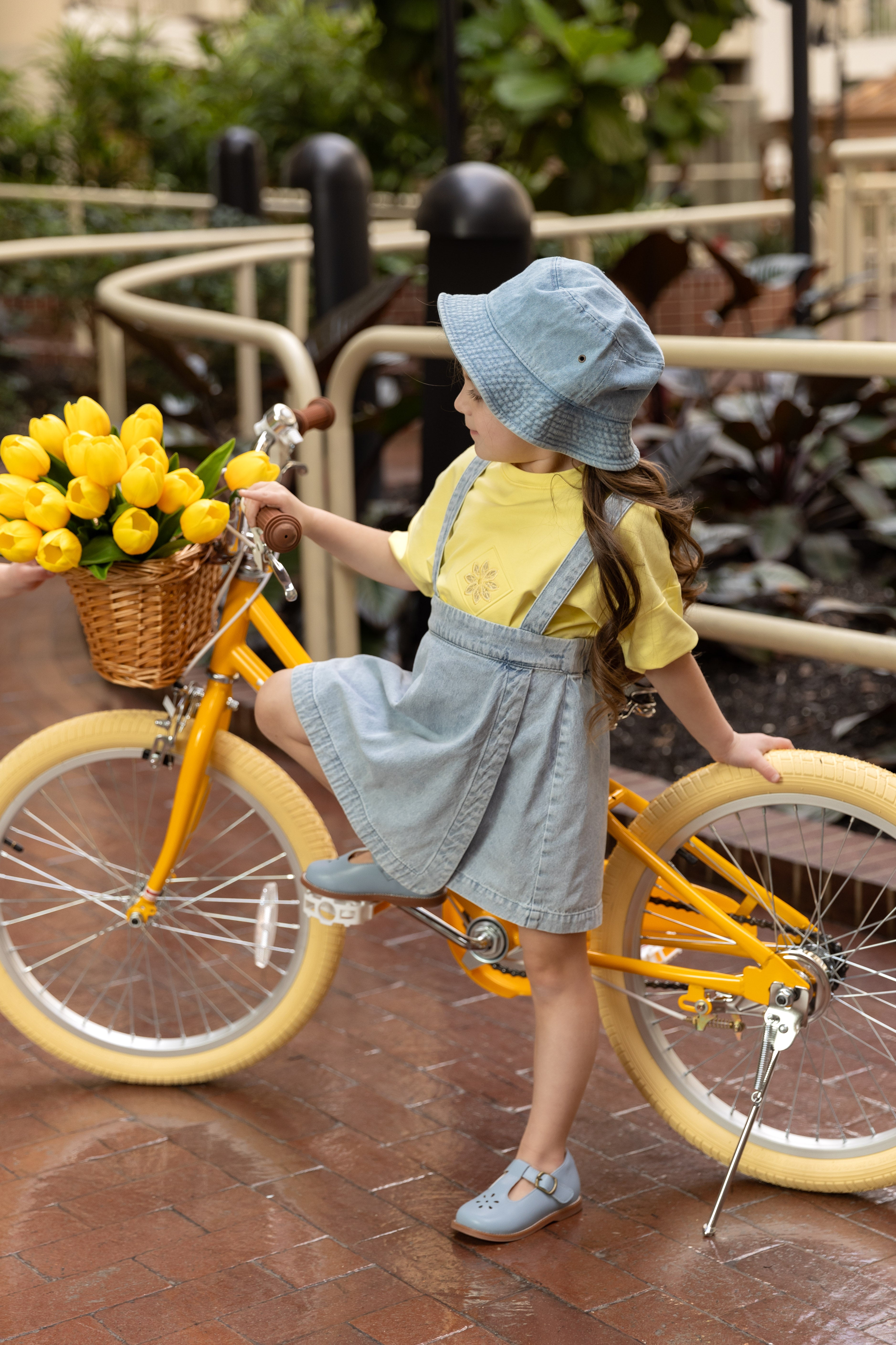 Denim Sunflower Wrap Skirt – Limonana